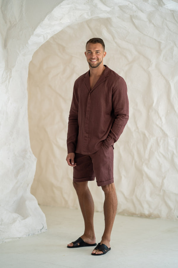 Santorini Collection - Linen Burgundy